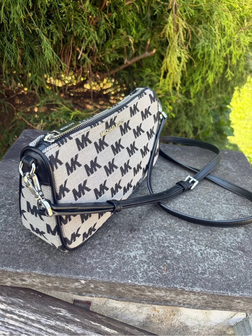 Michael Kors MK Logo Jacquard Crossbody Bag NWOT